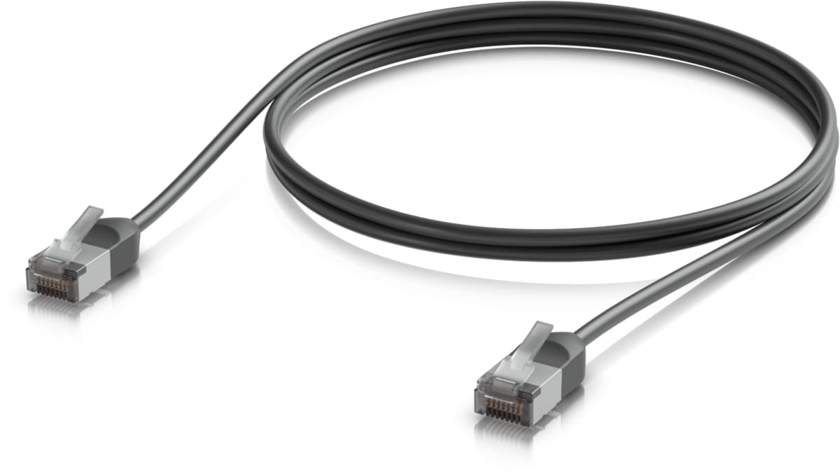 Ubiquiti UACC-Cable-Patch-Outdoor-C6A-1M-BK, Venkovní Cat6a patch kabel, 1m, černý