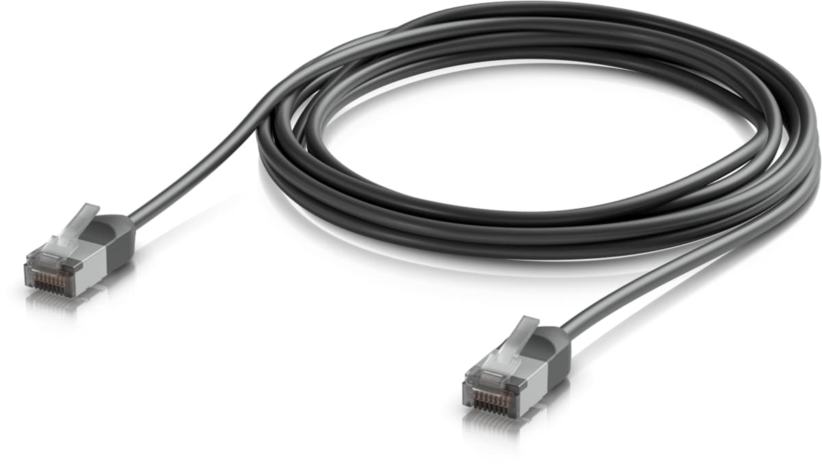 Ubiquiti UACC-Cable-Patch-Outdoor-C6A-3M-BK, Venkovní Cat6a patch kabel, 3m, černý