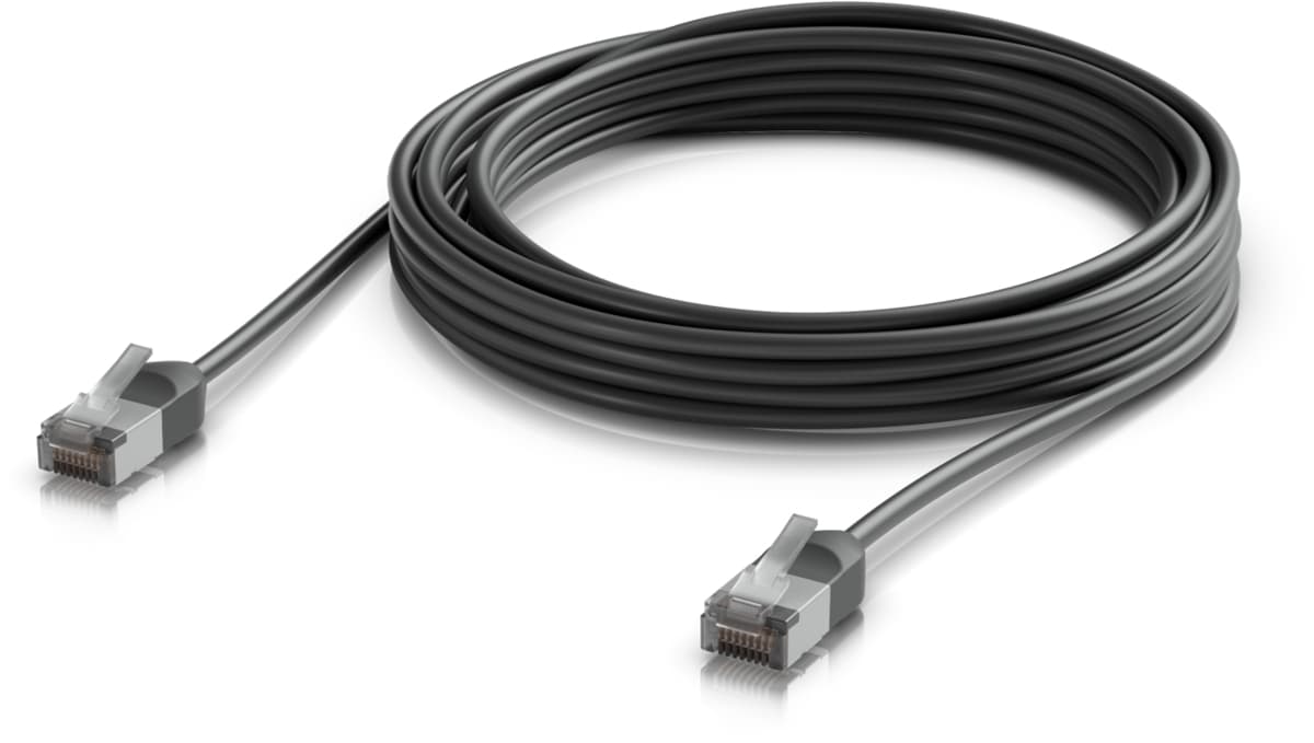 Ubiquiti UACC-Cable-Patch-Outdoor-C6A-5M-BK, Venkovní Cat6a patch kabel, 5m, černý