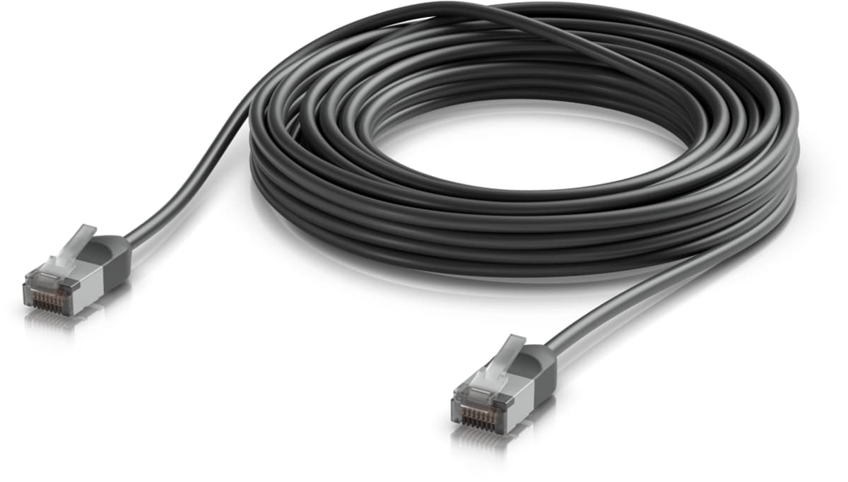 Ubiquiti UACC-Cable-Patch-Outdoor-C6A-8M-BK, Venkovní Cat6a patch kabel, 8m, černý