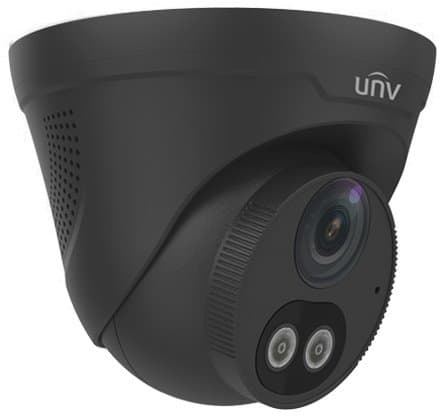 UNV IP turret kamera - IPC3614LE-ADF28KC-WL-BLACK, 4MP, 2.8mm, IR + LED, Reproduktor, EasyStar, Černá