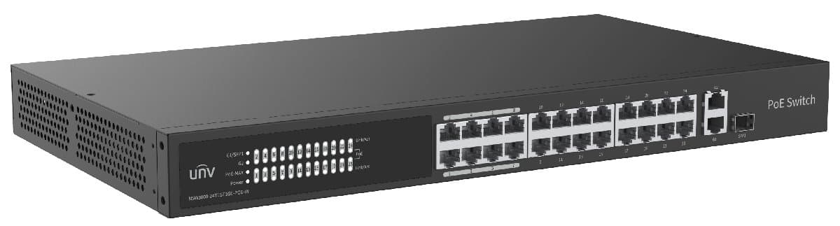 UNV switch NSW3000-24T1GT1GC-POE-IN - 24x 100Mbit PoE, 1x Combo, 1x 1G LAN